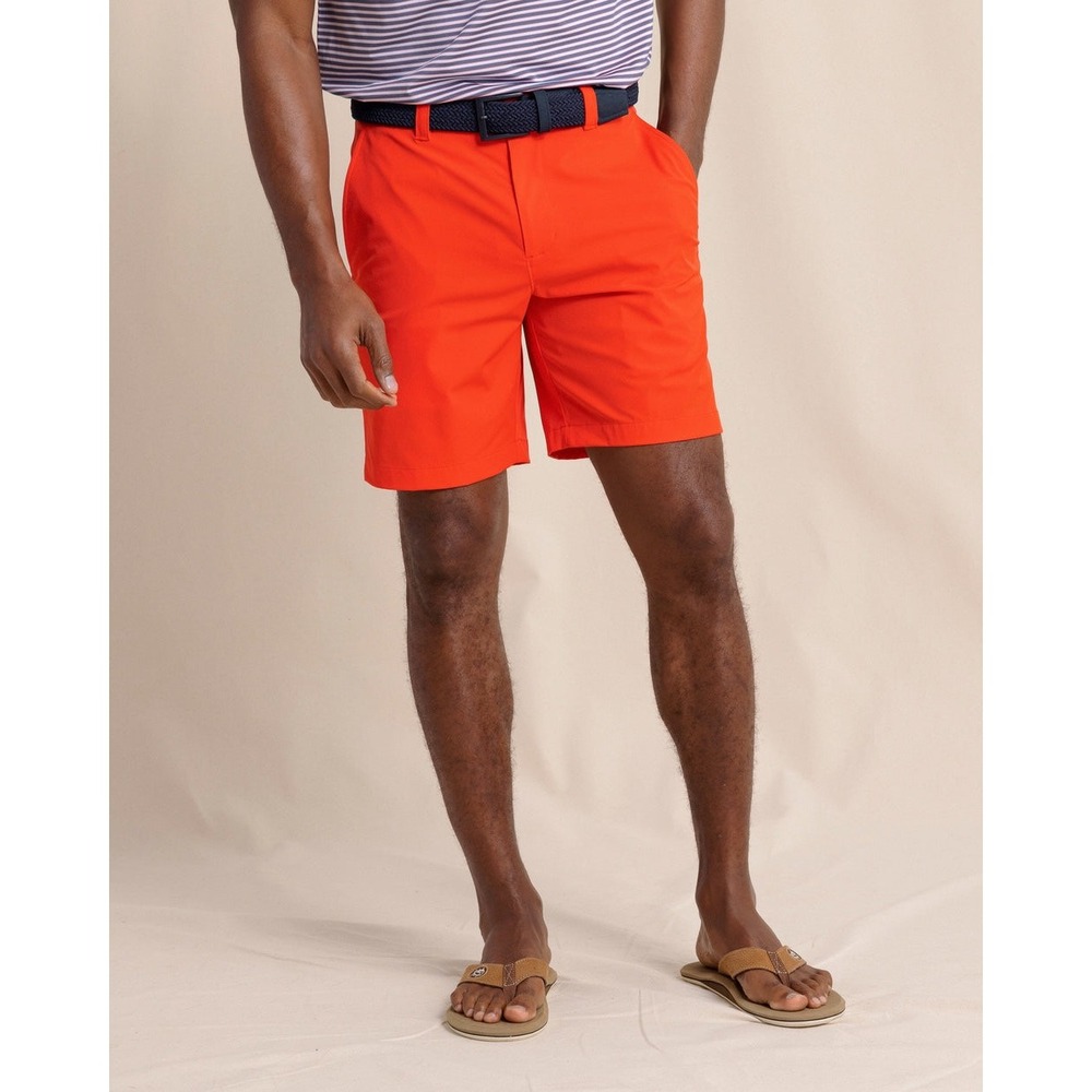Southern Tide brrr-die 8 Inch Performance Shorts Mens 40 Red Golf Cooling NWT